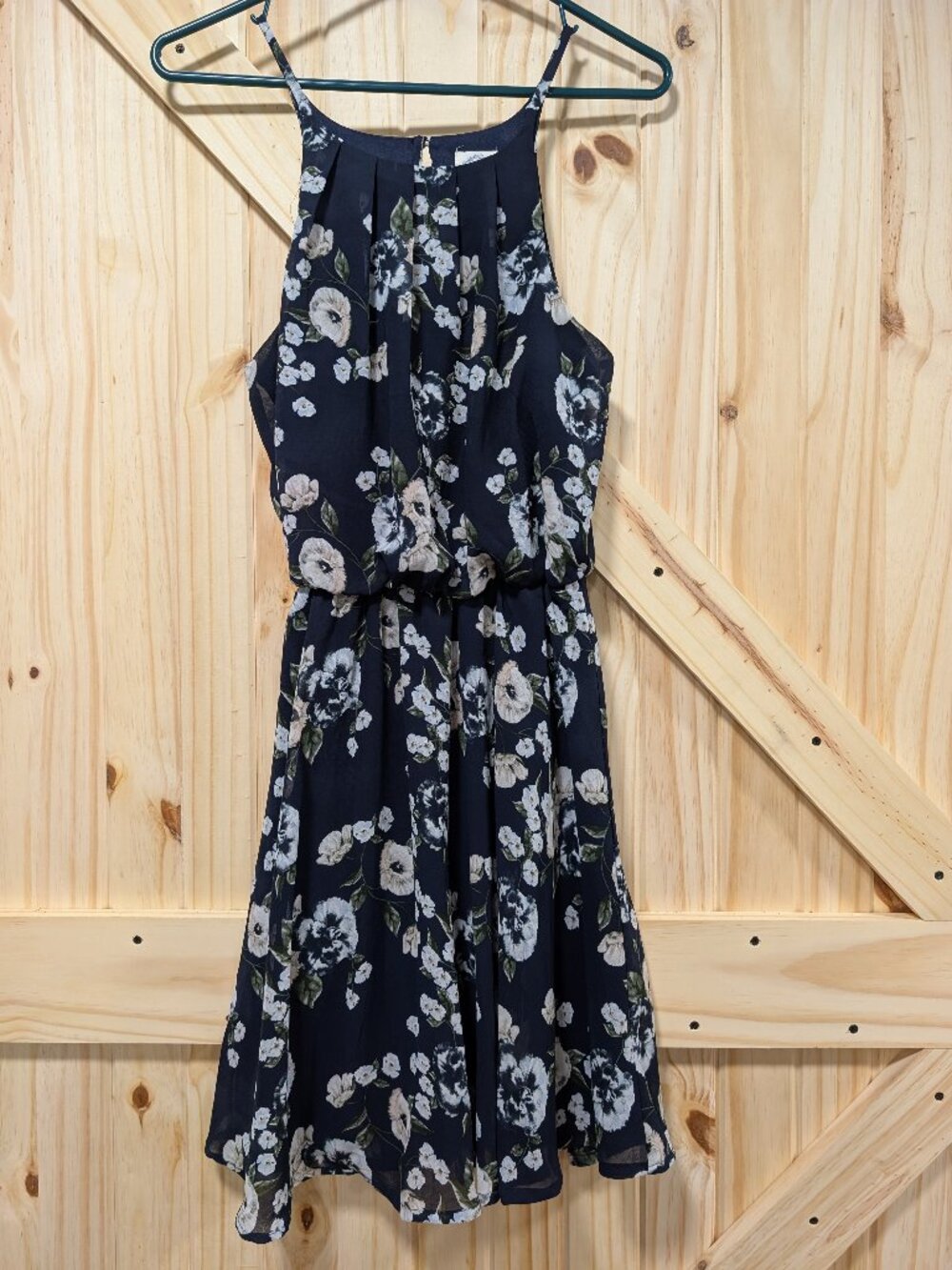 Navy floral dress size small/medium